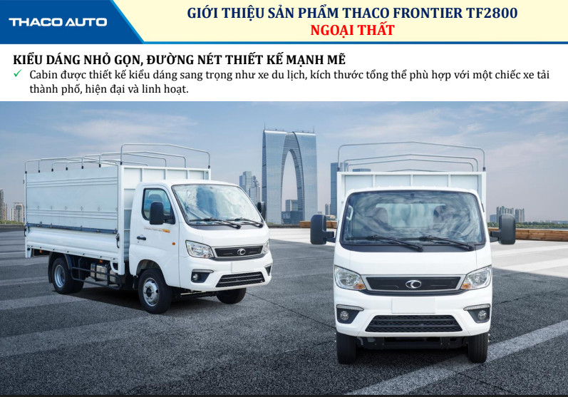 Đôi nét về Thaco Frontier TF2800